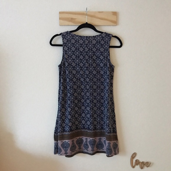 About A Girl Bohemian Lace Up Mini Dress - Picture 3 of 5